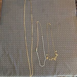 Lot of 3 Gold Necklaces
